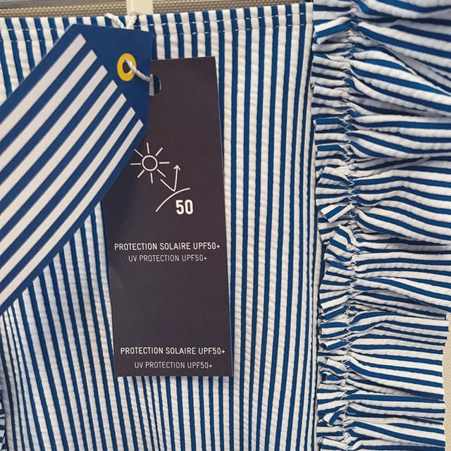 PETIT BATEAU(プチバトー)のプチバトー 19SS シアサッカーワンピース水着 24m  キッズ/ベビー/マタニティのベビー服(~85cm)(水着)の商品写真