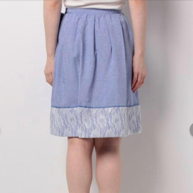 POWDER SUGAR(パウダーシュガー)の新品 エイミーパールバイ パウダーシュガー リボン付き スカート レディースのワンピース(ひざ丈ワンピース)の商品写真