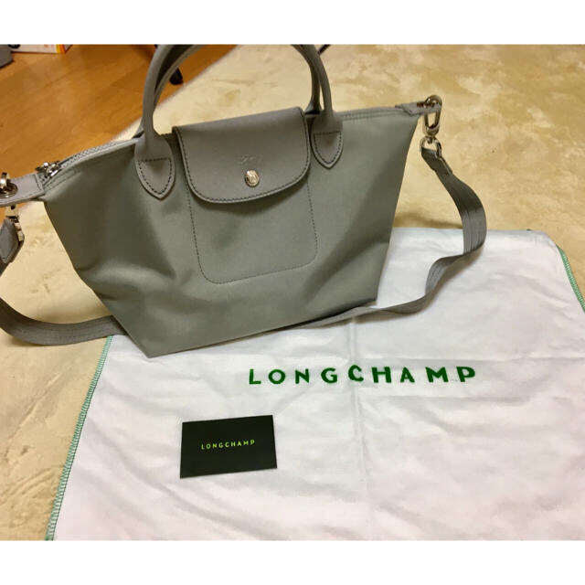 Longchamp ショルダーバッグ ネオ ルプリアージュ S ライトグレー