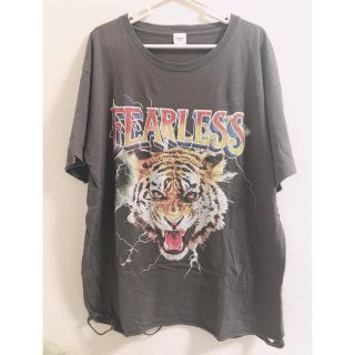 ウィゴー(WEGO)のダメージアニマルプリントTシャツ(Tシャツ/カットソー(半袖/袖なし))