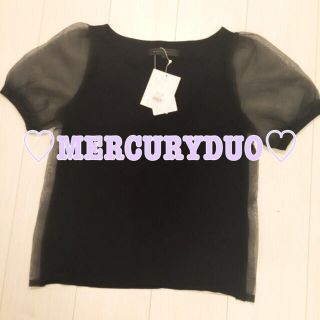 マーキュリーデュオ(MERCURYDUO)のMERCURY☆シフォン切替トップス(シャツ/ブラウス(半袖/袖なし))