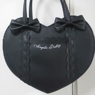 アンジェリックプリティー(Angelic Pretty)のアンジェリックプリティ ハートバッグ ブラック(ハンドバッグ)