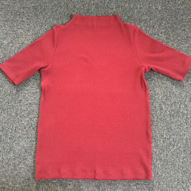 UNIQLO(ユニクロ)のUNIQLO リブハイネックT 5分袖 レディースのトップス(Tシャツ(長袖/七分))の商品写真