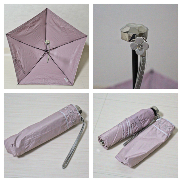 ANTEPRIMA(アンテプリマ)の《アンテプリマ》新品 晴雨兼用折りたたみ傘 四つ葉のクローバー刺繍 1級遮光 レディースのファッション小物(傘)の商品写真