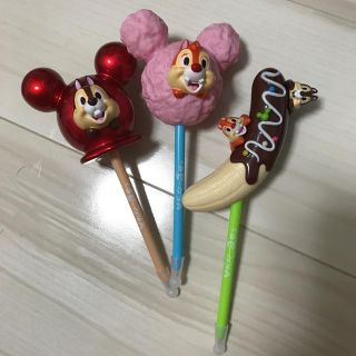 ディズニー(Disney)のディズニー夏祭り  ボールペン3個セット(キャラクターグッズ)