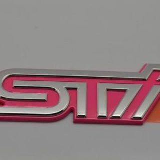 スバル ＳＴＩ リア エンブレム ピンク(車種別パーツ)