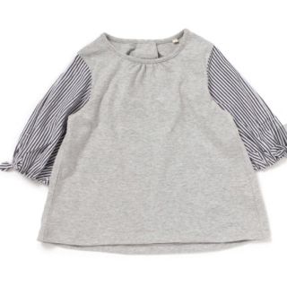 ハッシュアッシュ(HusHush)の150センチ 袖リボン かなり美品ドッキングプルオーバー HushHush 秋服(Tシャツ/カットソー)