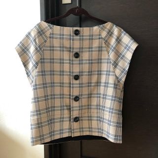 アドーア(ADORE)の【mima08様専用】アドーア  グレンチェックバックボタントップス☆(シャツ/ブラウス(半袖/袖なし))