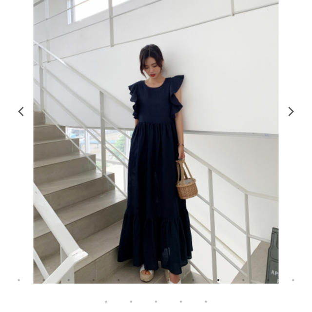 ZARA(ザラ)のbirthday bash shop リネンフリルワンピース レディースのワンピース(ロングワンピース/マキシワンピース)の商品写真