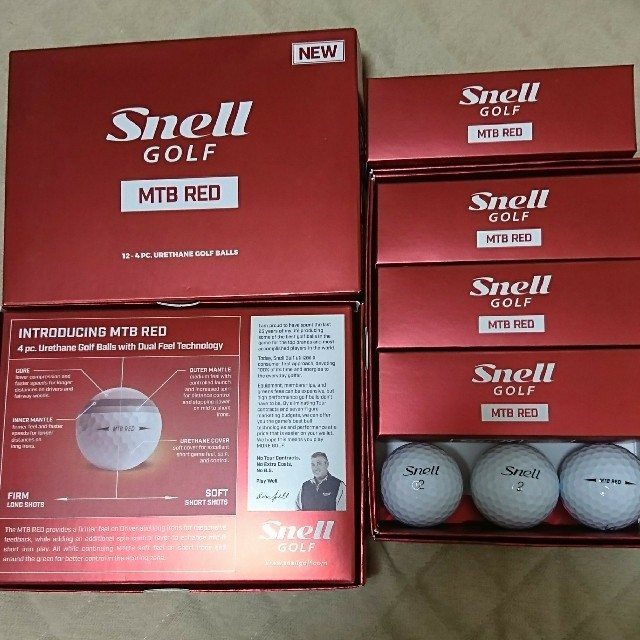 1ダース Snell MTB RED スネル 新品 スポーツ/アウトドアのゴルフ(その他)の商品写真