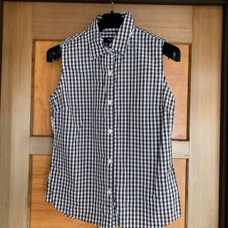 ユニクロ(UNIQLO)のUNIQLOギンガムチェックブラウス(ノースリーブ)(シャツ/ブラウス(半袖/袖なし))