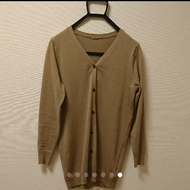 DEUXIEME CLASSE(ドゥーズィエムクラス)のsilk cotton カーディガン ベージュ レディースのトップス(カーディガン)の商品写真