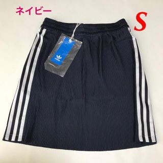 アディダス(adidas)の【レディースＳ】ネイビー   プリーツスカート(ミニスカート)