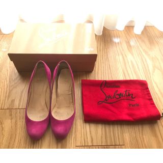 クリスチャンルブタン(Christian Louboutin)のクリスチャンルブタンスェードパンプス35フューシャピンク裏張り済み(ハイヒール/パンプス)