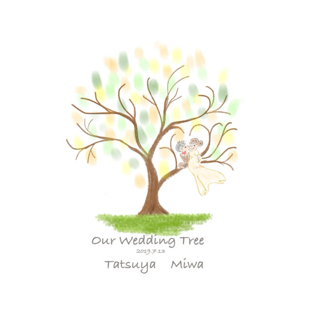 ウェディングツリー Wedding tree 結婚証明書 結婚式 ハンドメイドのウェディング(その他)の商品写真