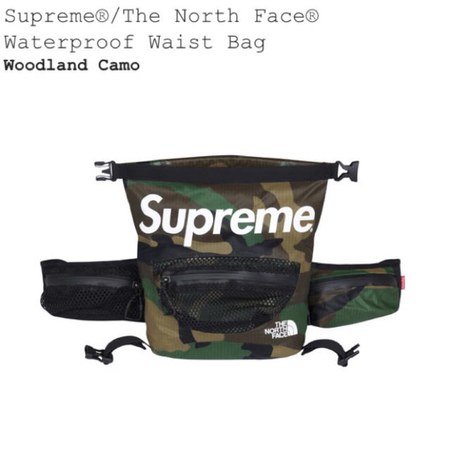 supreme North waterproof Waist Bag camoバッグ