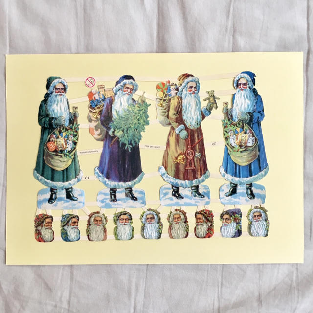 ドイツ製 ペーパークラフト ♡ クリスマス サンタ v4 エンタメ/ホビーのコレクション(印刷物)の商品写真