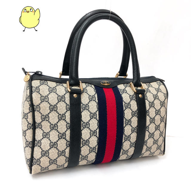 Gucci   GUCCI グッチ ボストンバッグ オールドグッチ ネイビーの通販