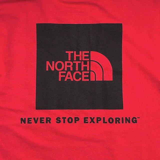 THE NORTH FACE(ザノースフェイス)の売切!ノースフェイス ボックスロゴ 長袖Tシャツ(L)赤 180902 メンズのトップス(Tシャツ/カットソー(七分/長袖))の商品写真