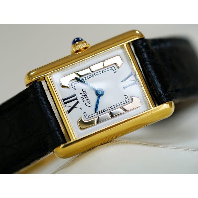 最新のデザイン Cartier 美品 Cartier SM スリーカラーゴールド タンク マスト カルティエ 腕時計