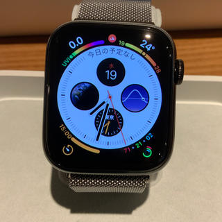 アップルウォッチ(Apple Watch)のApple Watch series4 セルラー 44mm ブラック ステンレス(腕時計(デジタル))