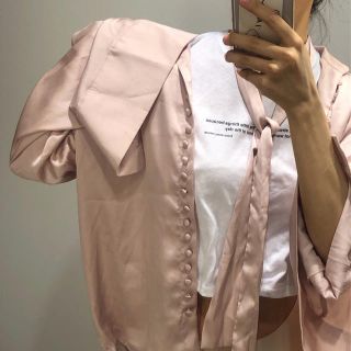 アメリヴィンテージ(Ameri VINTAGE)のvintage satin shirt(シャツ/ブラウス(長袖/七分))