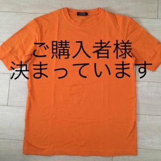 バーバリーブラックレーベル(BURBERRY BLACK LABEL)の美品✨【バーバリー】ロゴ入り オレンジTシャツ   クレストブリッジ好きの方へ(Tシャツ/カットソー(半袖/袖なし))