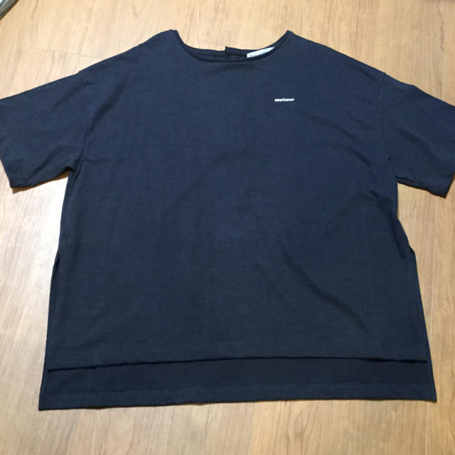 消費税無し AMERICANA 今季、Americana❗️オーバーサイズプルオーバーチャコール/新品未使用 - Tシャツ(半袖/袖なし)