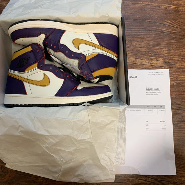 スニーカーNike SB AIR JORDAN 1 HIGH LAKERS 26.5cm