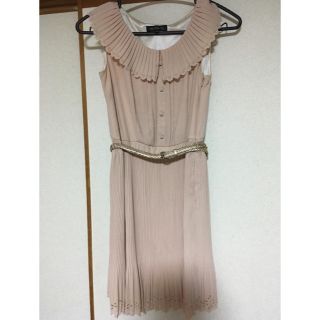 ミッシュマッシュ(MISCH MASCH)の☆夏物期間限定SALE☆ピンクベージュ プリーツワンピース(ひざ丈ワンピース)