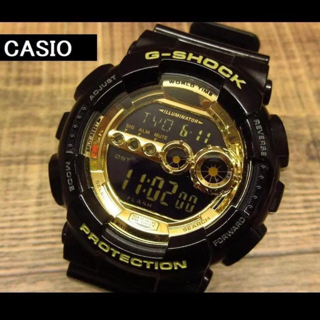 美品 CASIO G-SHOCK ブラック ゴールド シリーズ デジタル 腕時計