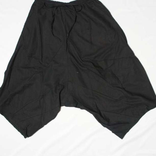 黒 2XL 七分丈 サルエル パンツ ワイド リラックス ズボン メンズ メンズ メンズのパンツ(サルエルパンツ)の商品写真