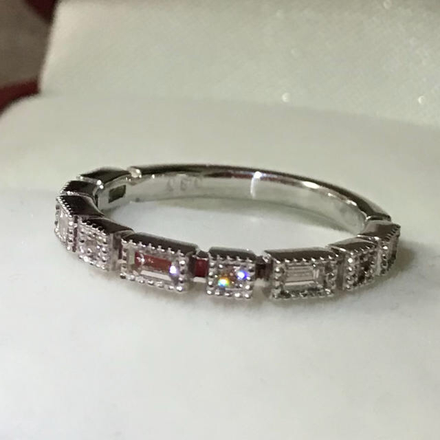 K18WG♡バケットダイヤモンドリング 合計0.3ct