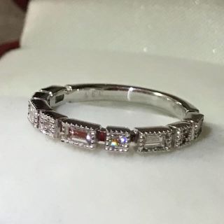 K18WG♡バケットダイヤモンドリング 合計0.3ct(リング(指輪))