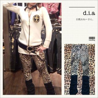 d.i.a♡死神♡ヒョウ柄♡ベロア♡セットアップ♡