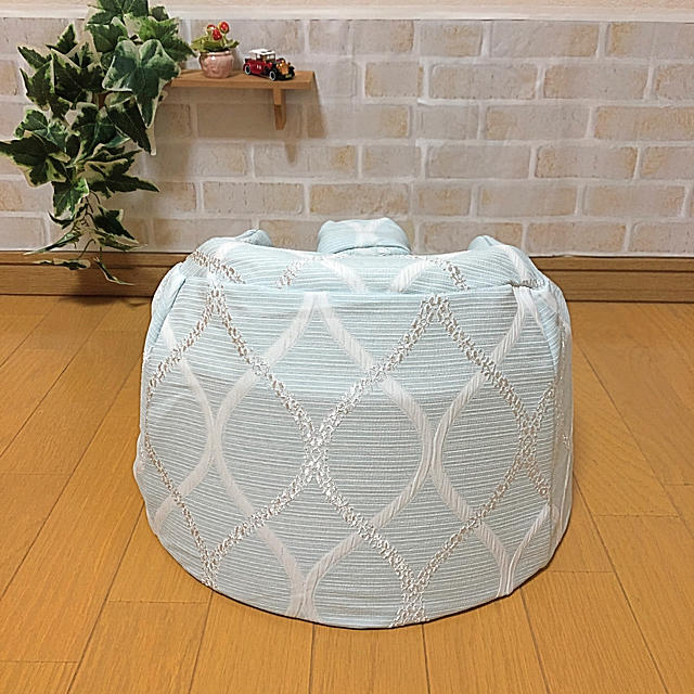 Bumbo(バンボ)のハンドメイド♡バンボカバー(波模様  水色) キッズ/ベビー/マタニティの授乳/お食事用品(その他)の商品写真