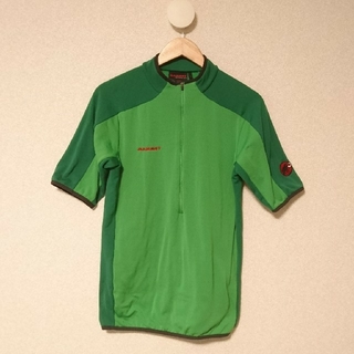 マムート(Mammut)のマムート ハーフジップシャツ(半袖)Asia XL グリーン メンズ(登山用品)