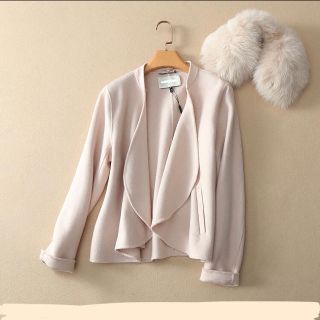 フォクシー(FOXEY) ファーコート(レディース)(ピンク/桃色系)の通販 ... Halston ファー付き ウールコート ジャケット