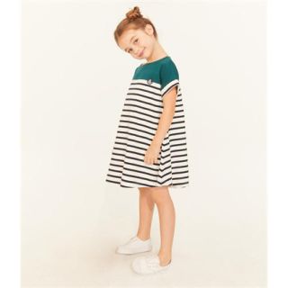 プチバトー(PETIT BATEAU)の19ss☆プチバトー カラーブロックマリニエールワンピース(ワンピース)