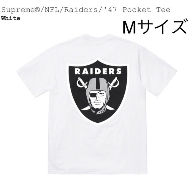 メンズ送料込 白M NFL/Raiders/'47 Pocket Tee