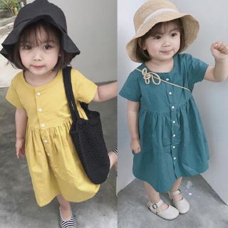 ザラキッズ(ZARA KIDS)のフレアワンピース イエロー 130(ワンピース)