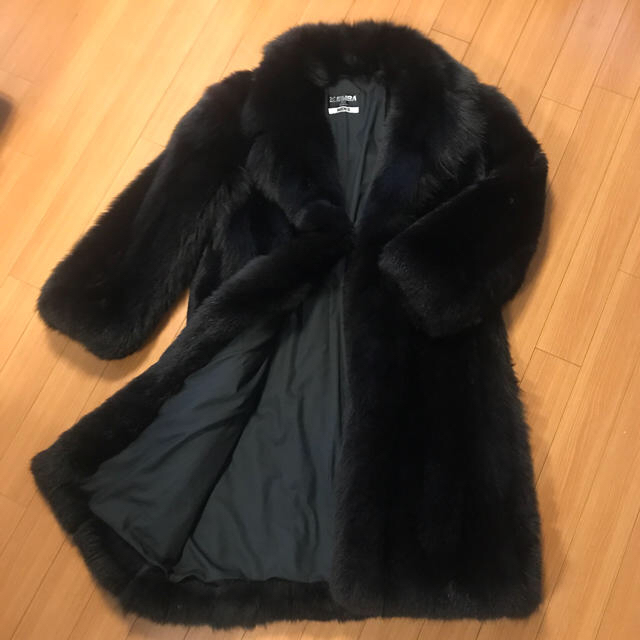 注目 美品EMBAメンズライン ブルーフォックス チェスターコート