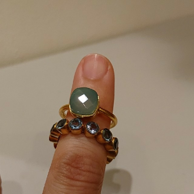 エタニティリング  ブルー 約13号 レディースのアクセサリー(リング(指輪))の商品写真