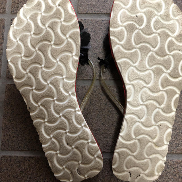 和柄フラワービーチサンダル レディースの靴/シューズ(ビーチサンダル)の商品写真