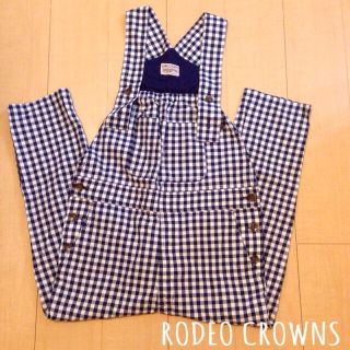 ロデオクラウンズ(RODEO CROWNS)のロデオ♡ギンガムチェックサロペット(サロペット/オーバーオール)