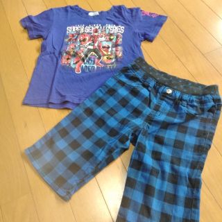 バンダイ(BANDAI)の120センチ男児ヒーローTシャツ&パンツセット(Tシャツ/カットソー)