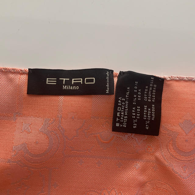 ETRO(エトロ)のスカーフ ポケットチーフ オレンジ レディースのファッション小物(バンダナ/スカーフ)の商品写真