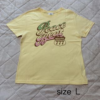 半袖Ｔシャツ（イエロー）★  size Ｌ(Tシャツ(半袖/袖なし))