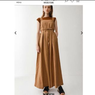 マウジー(moussy)のmoussy オールインワン サロペット ベージュ(オールインワン)