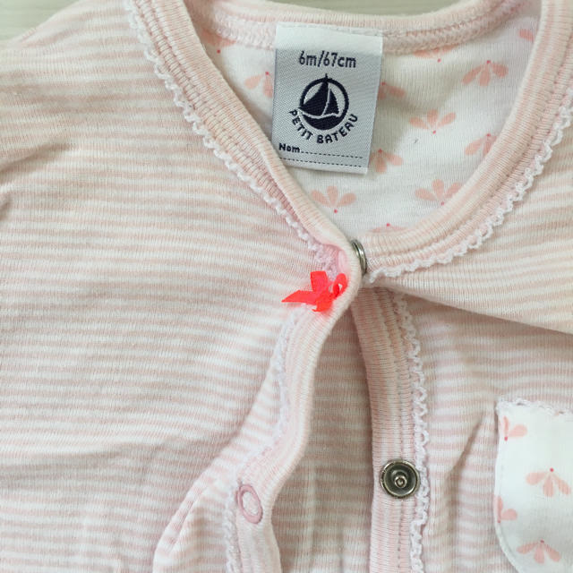 PETIT BATEAU(プチバトー)のプチバトー 6m キッズ/ベビー/マタニティのベビー服(~85cm)(ロンパース)の商品写真